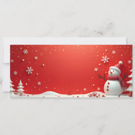 Sneeuwpop 3D op rode achtergrond