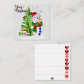 Sneeuwpop Briefkaart (Voorkant / Achterkant)