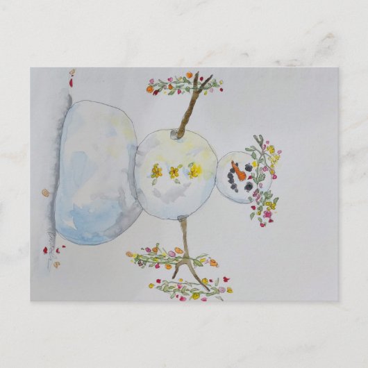 sneeuwpop-briefkaart briefkaart (Voorkant)