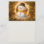 Sneeuwpop Briefpapier (Voorkant)