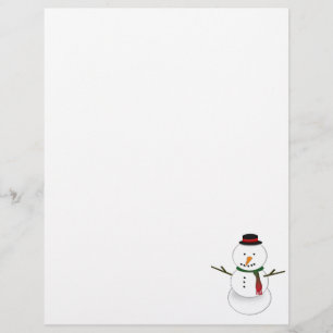 Sneeuwpop Briefpapier Briefhoofd