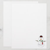 Sneeuwpop Briefpapier Briefhoofd (Voorkant / Achterkant)
