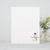 Sneeuwpop Briefpapier Briefhoofd (Staand voorkant)