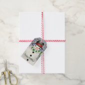 Sneeuwpop Cadeaulabel (Met Touw)