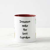 Sneeuwpop Cupcake Met Spreuk Mok (Midden)
