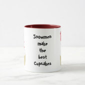 Sneeuwpop Cupcake Met Spreuk Mok (Midden)