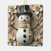 Sneeuwpop Daisy Kerstmis Keramisch Ornament (Links)