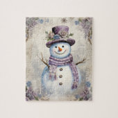  sneeuwpop elegantie kerstvakantie legpuzzel (Verticaal)