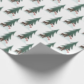 sneeuwpop en herten in sneeuw cadeaupapier (Hoek)