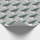 sneeuwpop en herten in sneeuw cadeaupapier (Hoek)