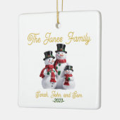  sneeuwpop familie Ornament (Links)