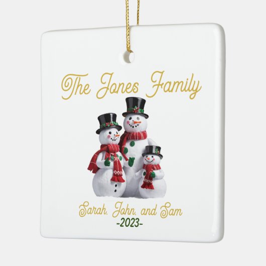 sneeuwpop familie Ornament (Links)