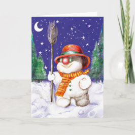 *Sneeuwpop* Feestdagen Kaart