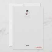 Sneeuwpop Feestdagenkaart (Achterkant)