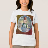 Sneeuwpop Foto T-shirt HAMbyWG (Voorkant)