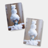 Sneeuwpop gebouwd V Badge (Voor- en achterkant)