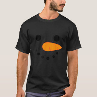 Sneeuwpop Gezicht Grappige Winter Sneeuw Man Vakan T-shirt