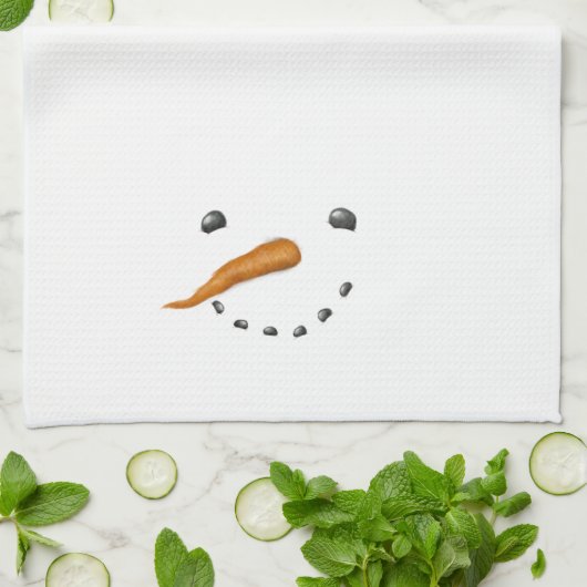 SNEEUWPOP GEZICHT THEEDOEK (Gevouwen)