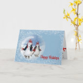 sneeuwpop in sneeuwwereldbol kaart (Gele Bloem)