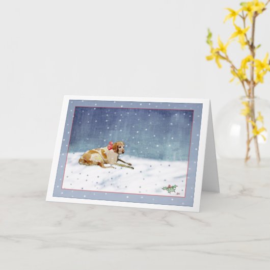 sneeuwpop kaart (Gele Bloem)