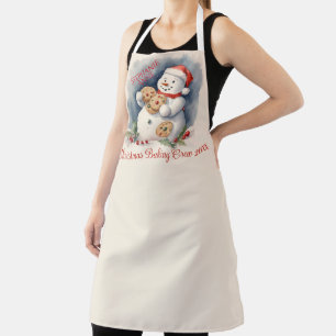 sneeuwpop kerst koekje bakken crew schort