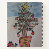 Sneeuwpop & Kerstboom Spiraal Notebook Notitieboek (Achterkant)