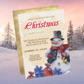 sneeuwpop kerstfeest viering kaart