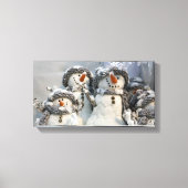 sneeuwpop Kerstmis canvas (Voorkant)