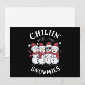 Sneeuwpop Kerstmis Chillen Met Mijn Sneeuwvriendje Feestdagenkaart (Voorkant / Achterkant)