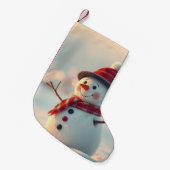 sneeuwpop kleine kerstsok (Voorkant (Hangend))