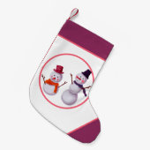 Sneeuwpop kleine kerstsok (Voorkant (Hangend))