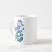 Sneeuwpop koffiemok (Voorkant links)