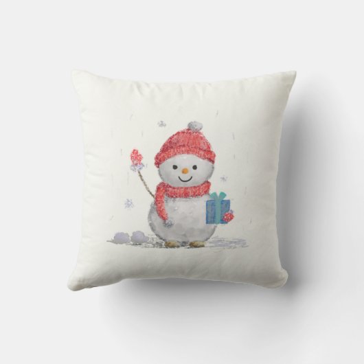 sneeuwpop kussen (Achterkant)