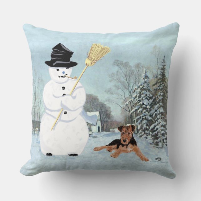 Sneeuwpop maken kussen (Voorkant)