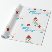 sneeuwpop met damessmelting cadeaupapier (Uitgerold)