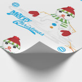 sneeuwpop met damessmelting cadeaupapier (Hoek)