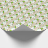 Sneeuwpop met groene hoed Inpakpapier (Hoek)