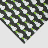 Sneeuwpop met groene hoed tissuepapier (Detail)