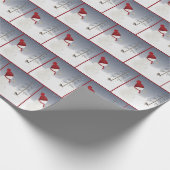 sneeuwpop met kerstster cadeaupapier (Hoek)