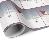sneeuwpop met kerstster cadeaupapier (Rol Hoek)