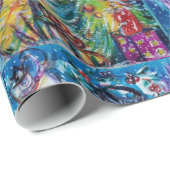 SNEEUWPOP MET UIL, KERSTBOOM EN SPEELGOED Winter Cadeaupapier (Rol Hoek)