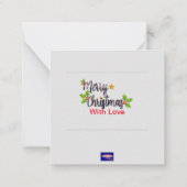 Sneeuwpop Notitiekaart Notitiekaartje (Achterkant)