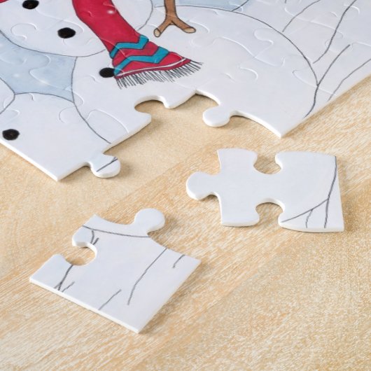 Sneeuwpop Puzzel (Zijkant)
