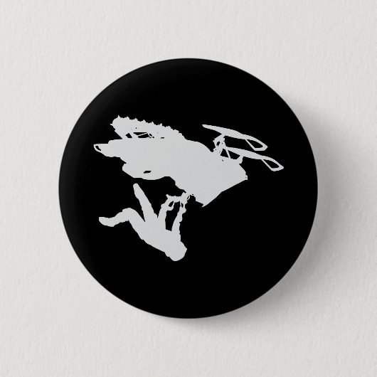 sneeuwpop ronde button 5,7 cm (Voorkant)