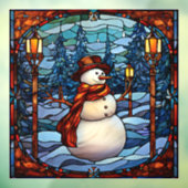 Sneeuwpop Ruitstickers Raamsticker (Vel 3)