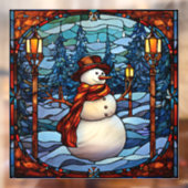 Sneeuwpop Ruitstickers Raamsticker (Vel 2)