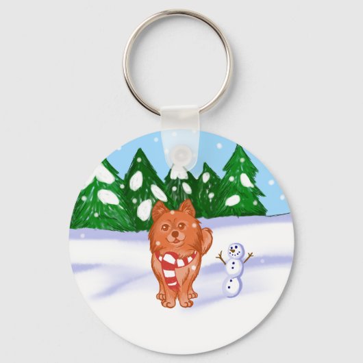 sneeuwpop sleutelhanger (Voorkant)