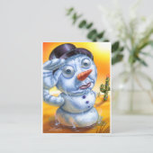 sneeuwpop_smelten briefkaart (Staand voorkant)