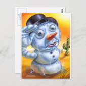 sneeuwpop_smelten briefkaart (Voorkant / Achterkant)