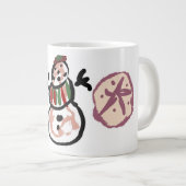 Sneeuwpop snoepgoed grote koffiekop (Voorkant rechts)